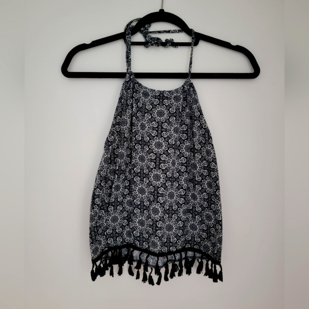 Vintage LA Hearts Size Small black halter top